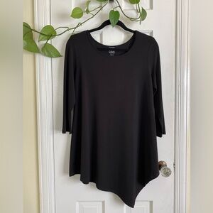 CLARA SUNWOO Black Asymmetrical Top, women’s Size Small, flowy tunic
